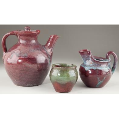 three-piece-north-state-tea-set-nc-pottery