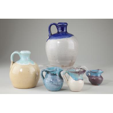 group-of-five-pieces-north-state-nc-pottery