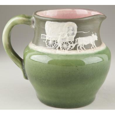 pisgah-forest-cameo-pitcher-nc-pottery