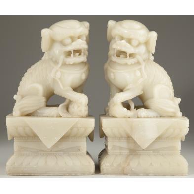 pair-of-asian-soapstone-foo-lion-bookends