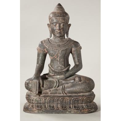 important-large-antique-asian-bronze-buddha