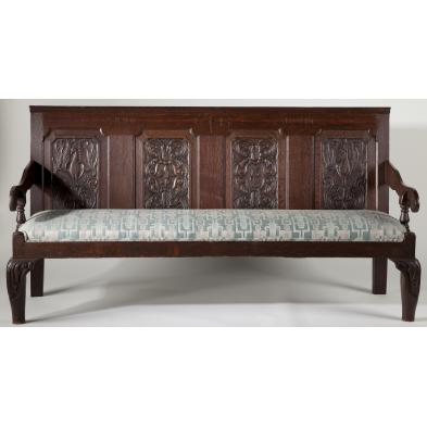 jacobean-style-oak-hall-bench