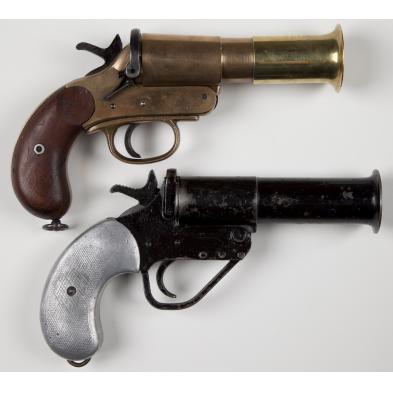 two-vintage-british-flare-pistols