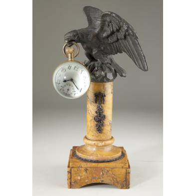 crystal-ball-clock-held-in-bronze-eagle-s-beak