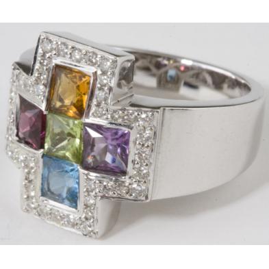 multi-stone-and-diamond-ring