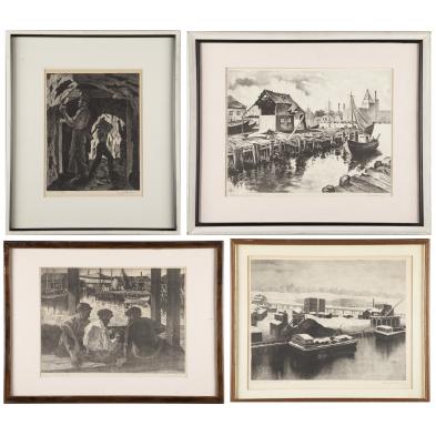 george-beline-ny-1887-1971-four-lithographs