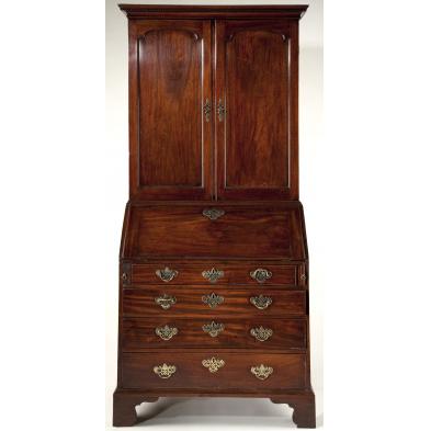 english-chippendale-antique-secretary-bookcase