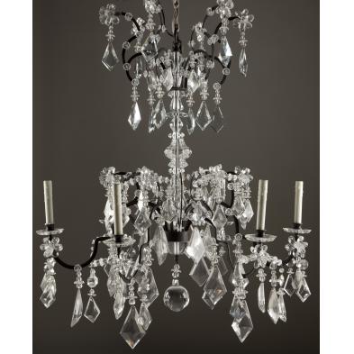 crystal-and-wrought-iron-hall-chandelier