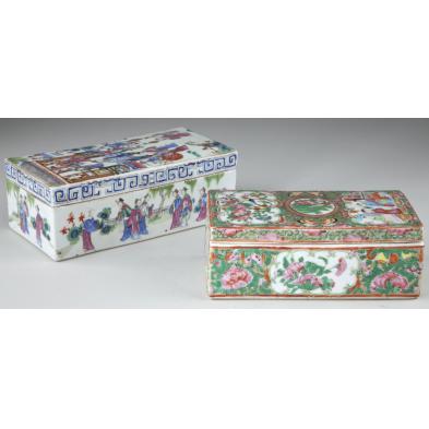 two-chinese-export-lidded-pen-boxes