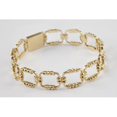 gold-square-link-bangle-bracelet
