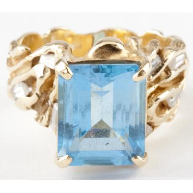 naturalistic-blue-topaz-and-diamond-ring