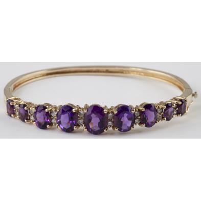 amethyst-and-diamond-bangle-bracelet