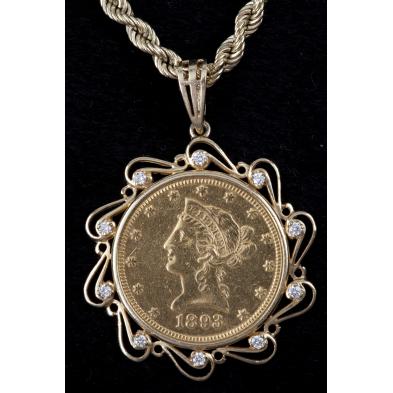 gold-coin-and-diamond-pendant-necklace