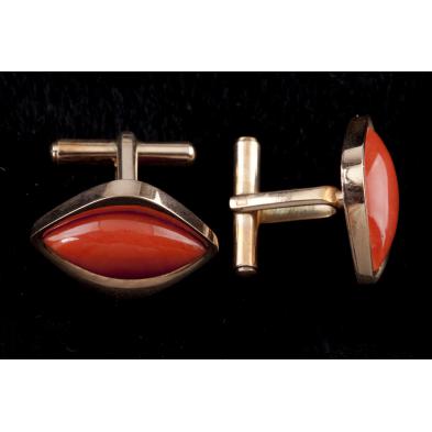 pair-of-stylish-coral-cufflinks