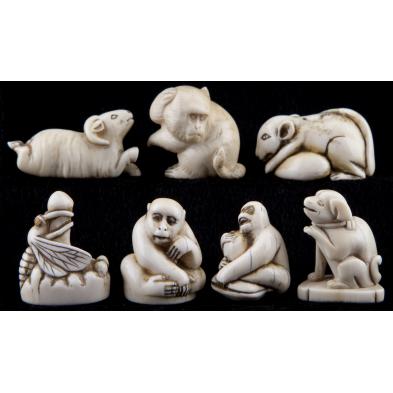 group-of-seven-japanese-ivory-carvings