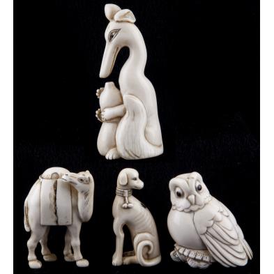 group-of-four-animal-netsuke