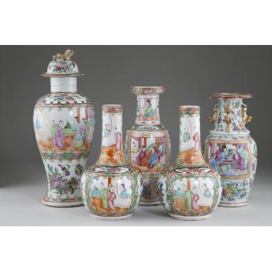 group-of-five-chinese-export-vases