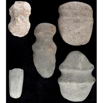 five-prehistoric-indian-stone-axes