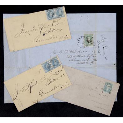four-alamance-county-nc-confederate-postal-items