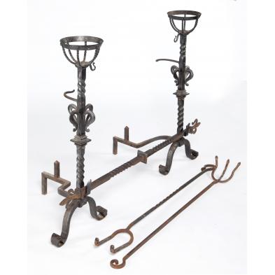 pair-of-spanish-revival-andirons