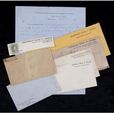 eight-confederate-government-official-postal-items