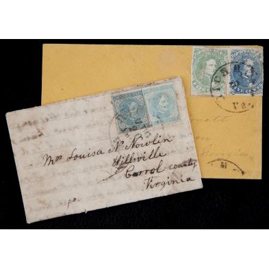 two-confederate-covers-with-stamp-combinations