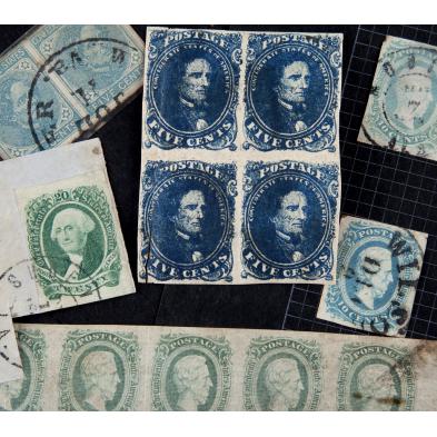 collection-of-loose-confederate-stamps
