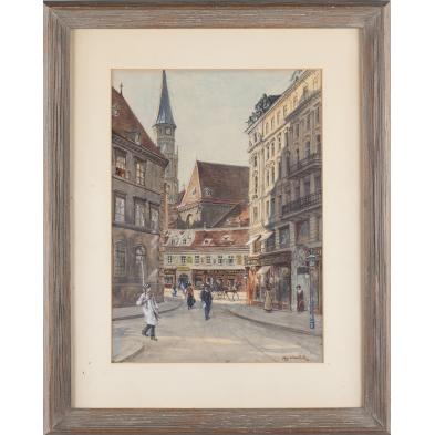 auguste-mandlick-aust-1860-1934-street-scene