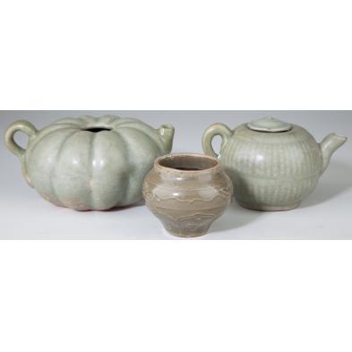 three-chinese-celadon-vessels