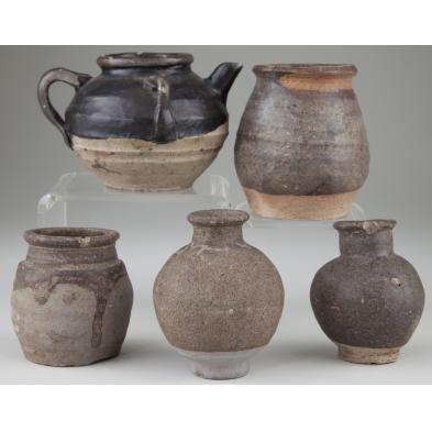 group-of-chinese-brown-ware