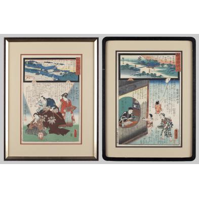 two-woodblocks-by-hiroshige-ii-toyokuni-iii