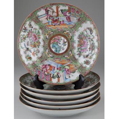 six-chinese-rose-medallion-plates