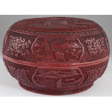 chinese-large-cinnabar-covered-circular-box