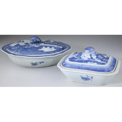 two-chinese-porcelain-blue-canton-covered-dishes