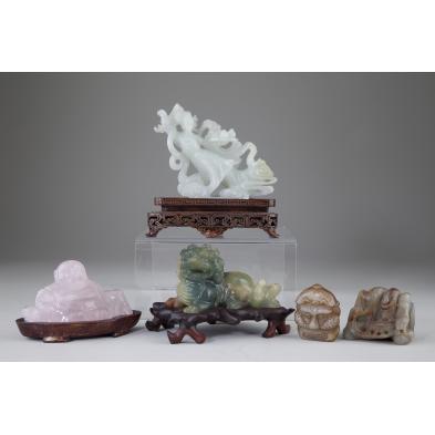 group-of-five-chinese-stone-carvings