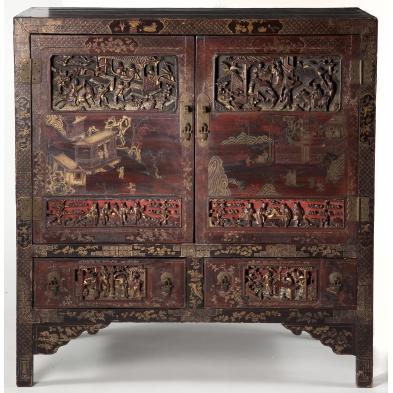 antique-chinese-black-lacquer-and-carved-cabinet