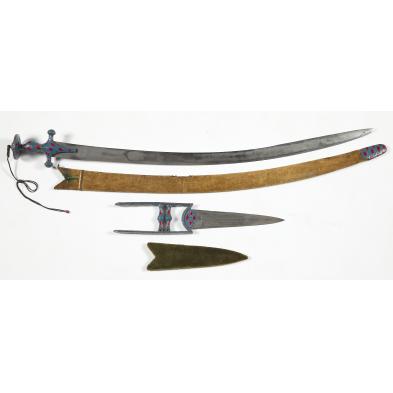 matched-indian-tulwar-sword-and-katar-knife