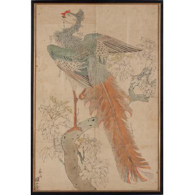 japanese-school-painting-of-a-phoenix