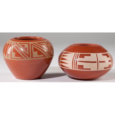 two-san-ildefonso-pueblo-redware-pots