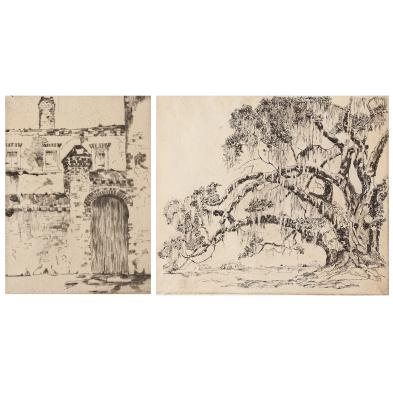 antoinette-rhett-sc-1884-1964-two-etchings