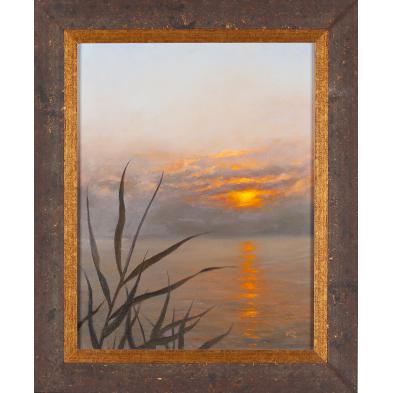frank-nosoff-ma-20th-c-sunset-waterscape