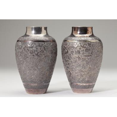 pair-of-southeast-asian-silver-cabinet-vases