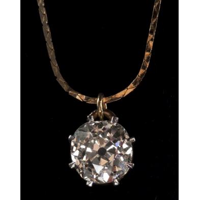 old-mine-cut-diamond-pendant-necklace
