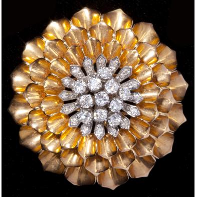 vintage-rose-gold-diamond-floral-brooch