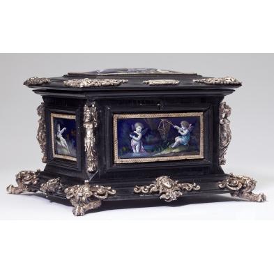 viennese-silver-enameled-jewelry-casket