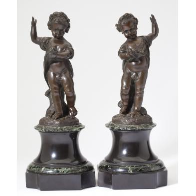pair-of-french-bronze-putti-sculptures