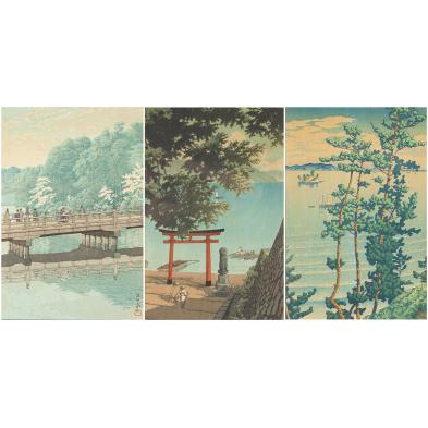 kawase-hasui-1883-1957-three-woodblocks