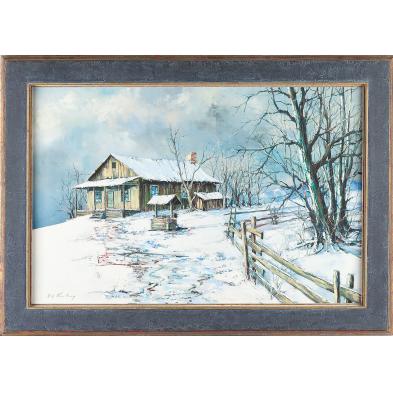 pawel-kontny-co-poland-1923-2002-snow-scene