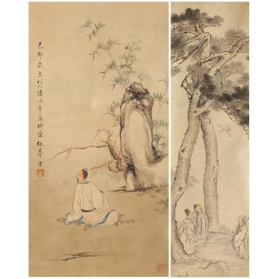 two-chinese-hanging-scrolls