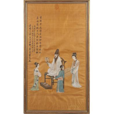 framed-chinese-court-style-painting-on-silk